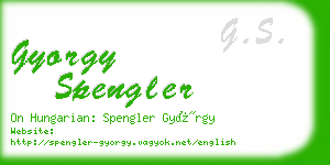 gyorgy spengler business card